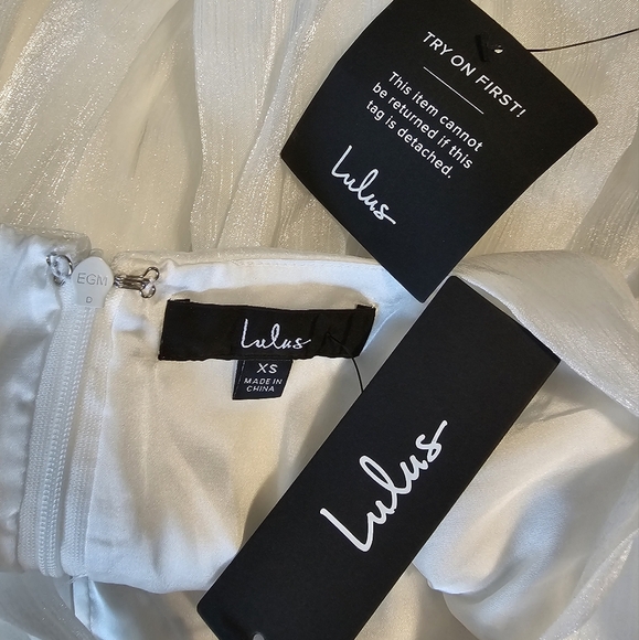 Lulus Womens Radiant Arrival Shiny White Organza Tiered Tie-Strap Maxi Dress - Picture 10 of 11